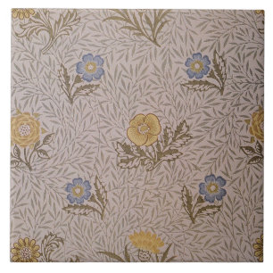 Blumen-Vintage-William-Morris-Pulver-Tapete Fliese