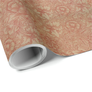 Blumen Vintage William Morris Rosa und Mohn Verpac Geschenkpapier