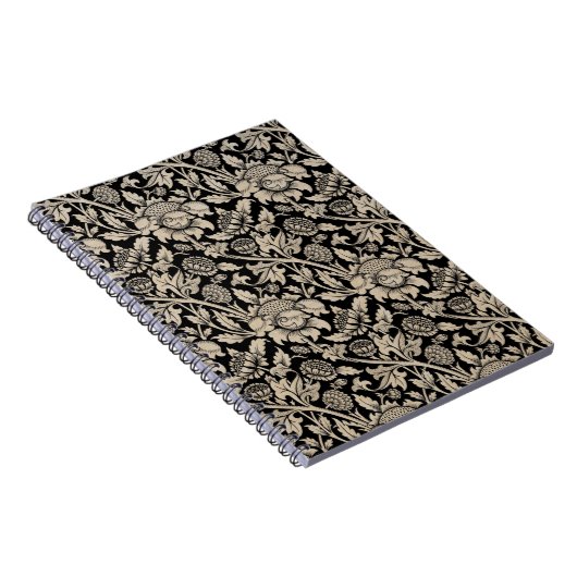 Blumen Vintages Hintergrund Notizblock (Rechte Seite)