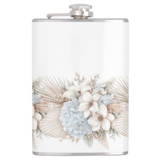 Blumen-Vinyl-umwickelte-Flasche Flachmann (Vorderseite)