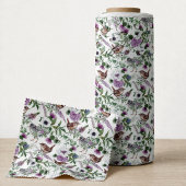 Blumen Violette Distel Singvogel Stoff