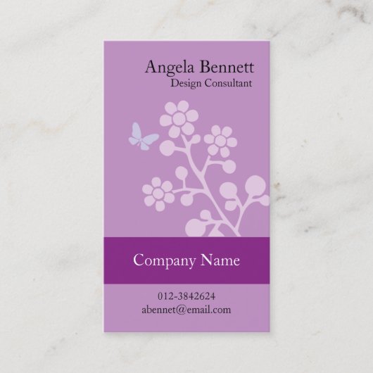 Blumen-Visitenkarte Butterfly Blossom Visitenkarte (Vorderseite)