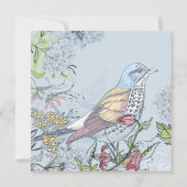 Blumen/Vögel Save the Date (Rückseite)