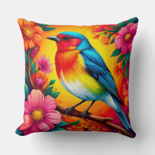 Blumen-Vogel-Wurfkissen Natur-Homedekoration Kissen