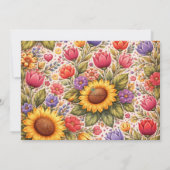 Blumen-Volks-Kunst-Geburtstag Einladung (Rückseite)