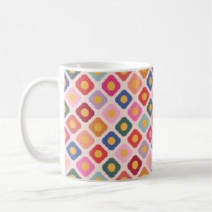 Blumen-Volks-Kunst-Keramik-Kaffeetasse   Teetasse