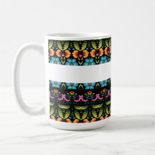 Blumen-Volks-Kunst Modern Kaffeetasse