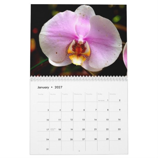 Blumen von Hawaii Kalender (Jan 2027)