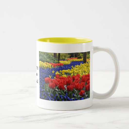 Blumen von Holland, Keukenhof Zweifarbige Tasse (Rechts)