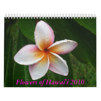 Blumen von Kalender Hawaiis 2010