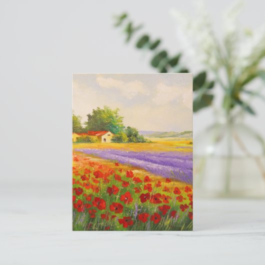 Blumen von Provence Postkarte (Stehend Vorderseite)