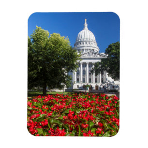 Blumen vor dem State Capitol Building Magnet