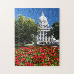 Blumen vor dem State Capitol Building Puzzle