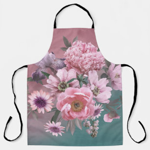 Blumen Vorlage. Schöne Blumen Pfingstrosen und Sch Schürze