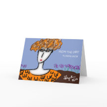 Blumen wachsen 7"" Karte des Gruß-x5 w/env