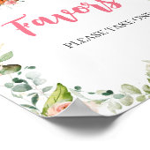 Blumen-Wald-Baby-Party-Geschenke-Schild Poster (Ecke)