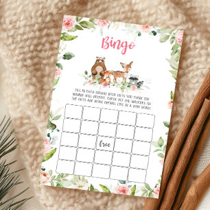Blumen-Wald-Baby-Shower-Bingo-Spiel