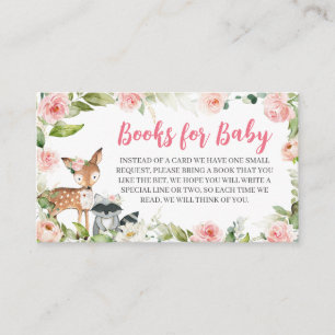 Blumen-Wald-Baby-Shower-Bücher für Baby Begleitkarte