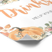 Blumen-Wald-Tiere-Getränke-Schild Poster (Ecke)