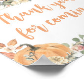Blumen-Waldtiere Danke-fürs-Kommen-Schild Poster (Ecke)