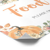 Blumen-Waldtiere-Essensschild Poster (Ecke)