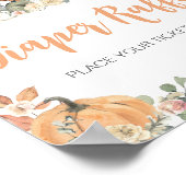 Blumen-Waldtiere-Windel-Raffle-Schild Poster (Ecke)