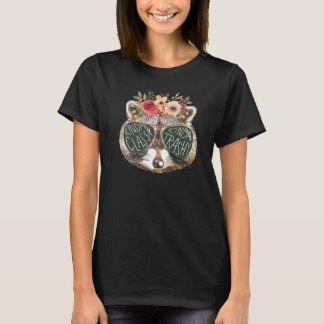 Blumen Waschbär Brille Etwas Klassiges Etwas Trash T-Shirt