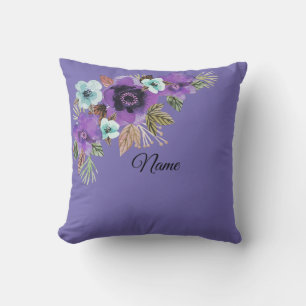 Blumen Wasserfarbe hell romantischer floraler Kran Kissen
