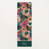 Blumen-Wasserfarben-Name  Yogamatte (Vorderseite)
