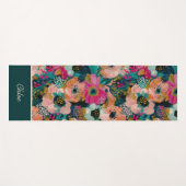 Blumen-Wasserfarben-Name  Yogamatte (Vorderseite (Horizontal))