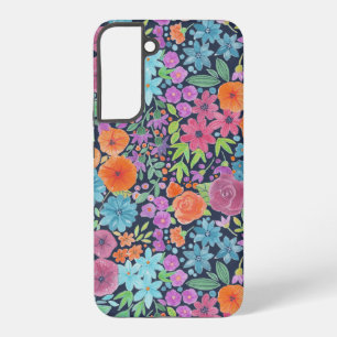 Blumen-Wasserfarbenmuster Samsung Galaxy Hülle