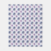 Blumen-Wasserfarbmuster Lavendel und Blau Fleecedecke (Vorderseite)
