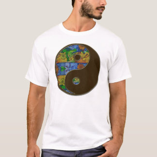 Blumen-Webart Yin-Yang T-Shirt