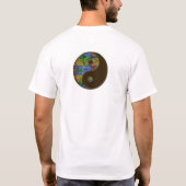 Blumen-Webart Yin-Yang T-Shirt (Rückseite)