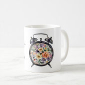 Blumen Wecker Kaffeetasse (VorderseiteRechts)