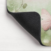 Blumen + Weiche Strudel-Reben + Schmetterling Mousepad (Ecke)