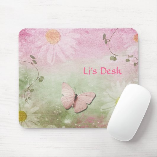 Blumen + Weiche Strudel-Reben + Schmetterling Mousepad (Mit Mouse)