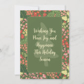 Blumen-Weihnachtskarte - Benutzerdefinierte Nachri Feiertagskarte (Vorderseite)