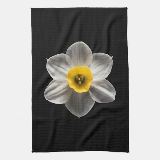Blumen | Weiße affodische Blume Geschirrtuch (Vertikal)