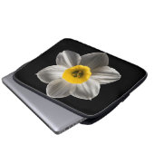 Blumen | Weiße affodische Blume Laptopschutzhülle (Vorne Knopf)