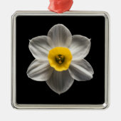 Blumen | Weiße affodische Blume Ornament Aus Metall (Vorne)