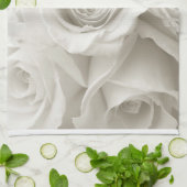 Blumen | Weiße Rosen Geschirrtuch (Gefaltet)