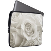 Blumen | Weiße Rosen Laptopschutzhülle (Vorne Rechts)