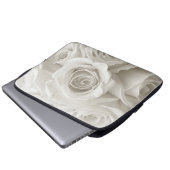 Blumen | Weiße Rosen Laptopschutzhülle (Vorne Knopf)