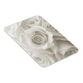 Blumen | Weiße Rosen Magnet (Rechte Seite)