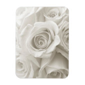 Blumen | Weiße Rosen Magnet (Vertikal)