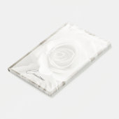 Blumen | Weiße Rosen Post-it Klebezettel (angewinkelt)