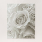 Blumen | Weiße Rosen Puzzle (Vertikal)