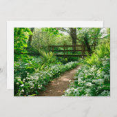 Blumen | Weiße Wildblumen im Wald Dankeskarte (Vorne/Hinten)