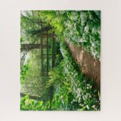 Blumen | Weiße Wildblumen im Wald Puzzle (Vertikal)